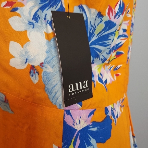 A.N.A Mini Sundress Floral Women's Spaghetti Straps Tank Dress Size Large - Picture 9 of 10
